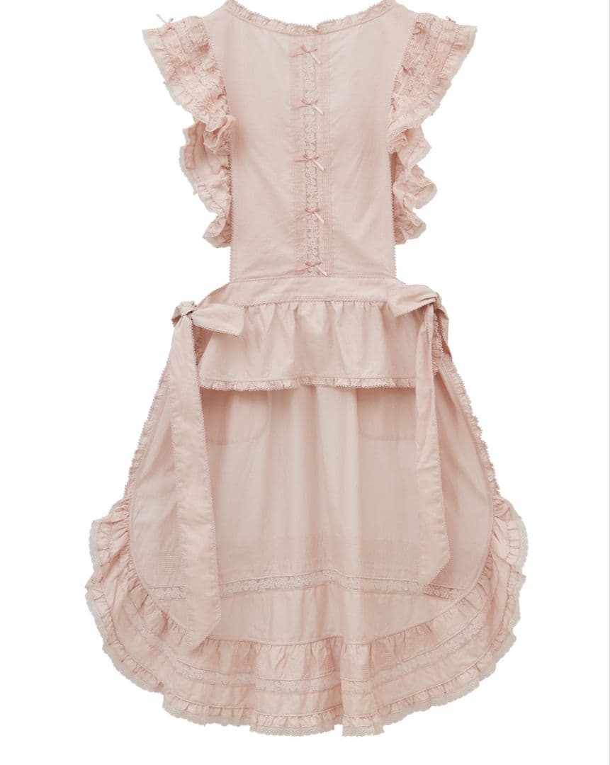 新品　ピンクハウス　ローズ　レース　使い　フリル　タブリエ