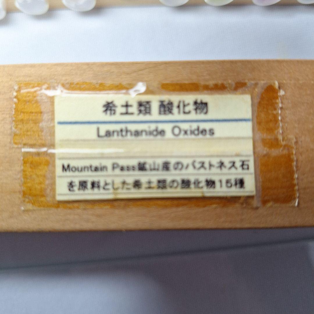 ランタノイド原子番号57~71までの元素鉱物の標本