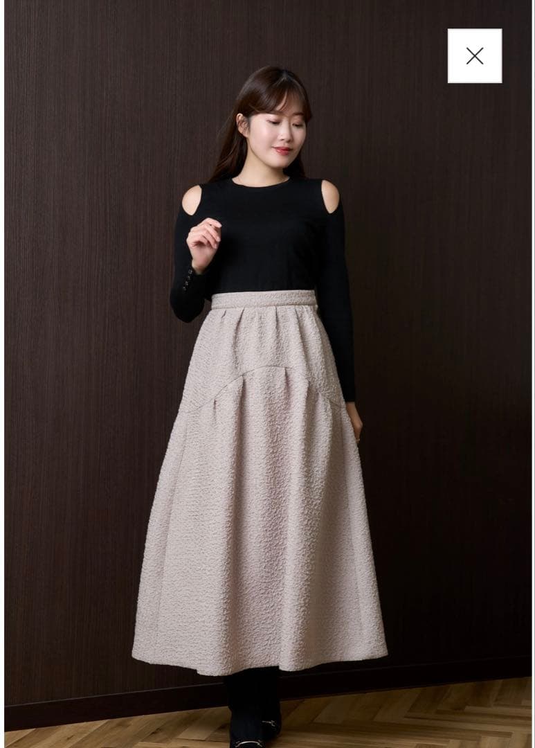 スカート Herlipto Twinkle Jacquard Volume Skirt