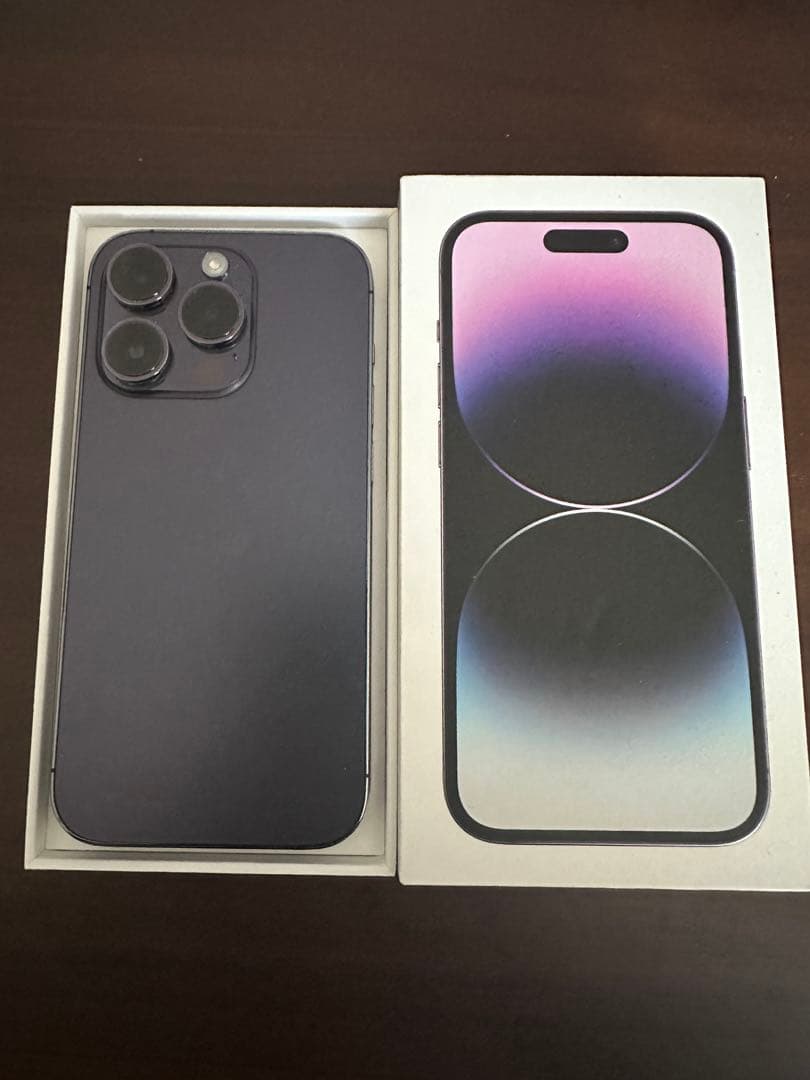 【美品】海外モデル　iPhone14pro 256GB Deep purple