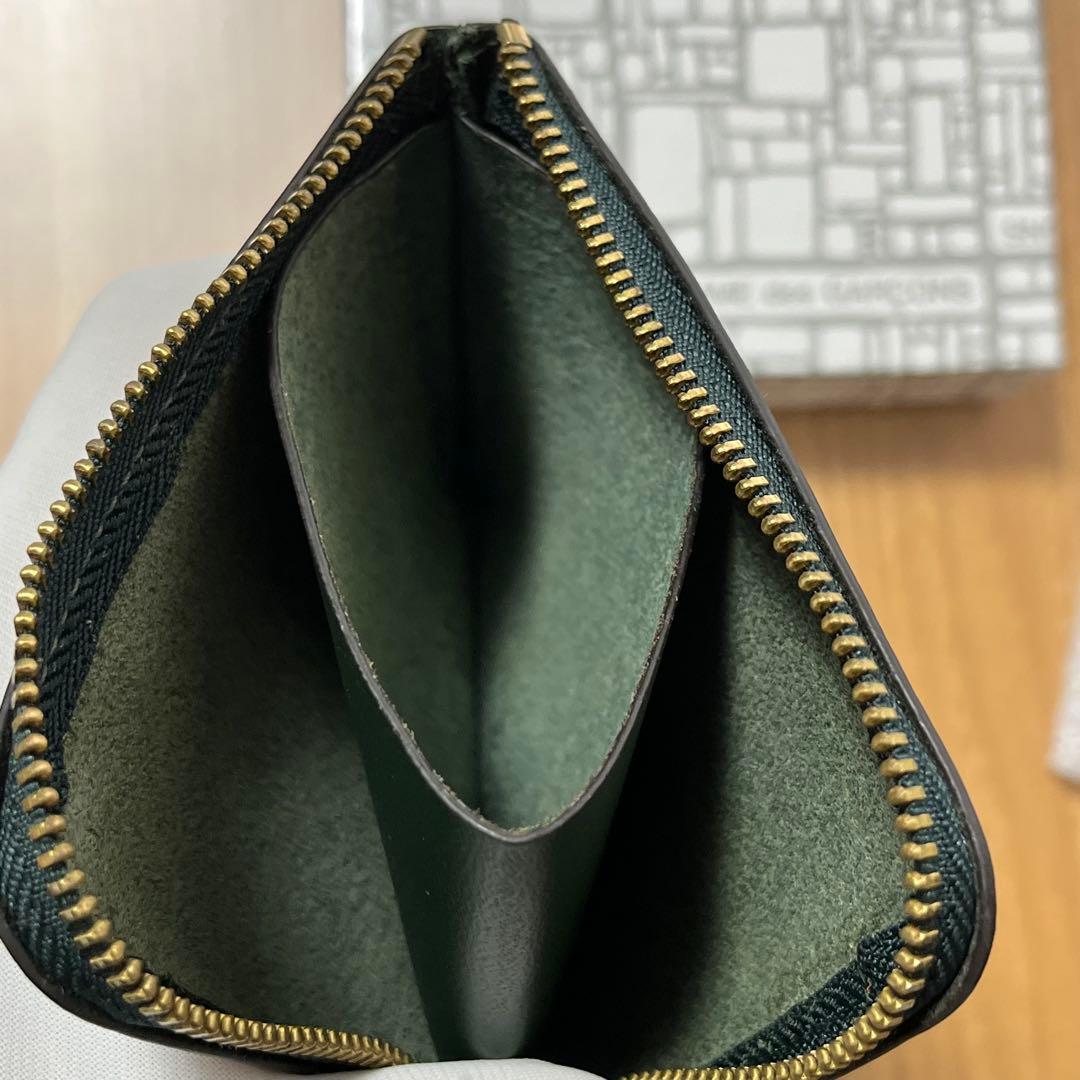 【新品】コムデギャルソン L字 ウォレット ボトルグリーン