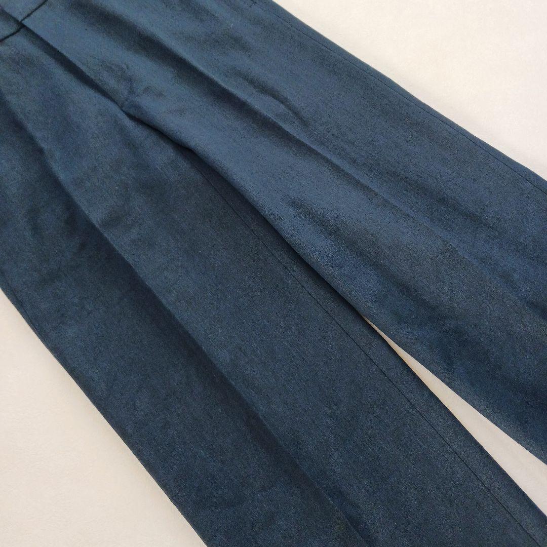 ラルフローレン パンツスーツセットアップ ワイドパンツ テーラード ネイビー