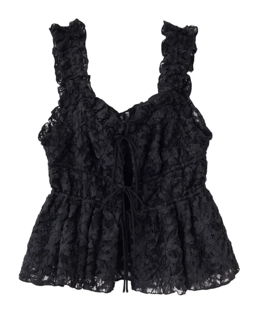 ココディール　フリルキャミペプラムブラウス