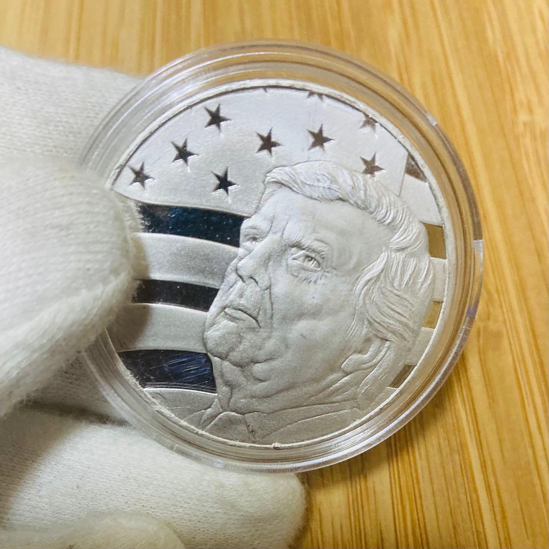 2020 トランプ大統領　銀貨　1オンス　星条旗