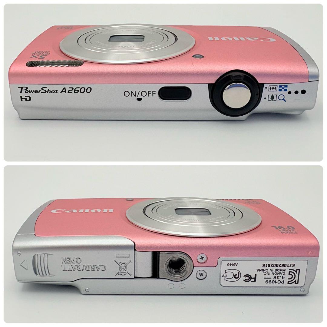 ほぼ未使用 Canon PowerShot A2600 ピンク コンデジ カメラ