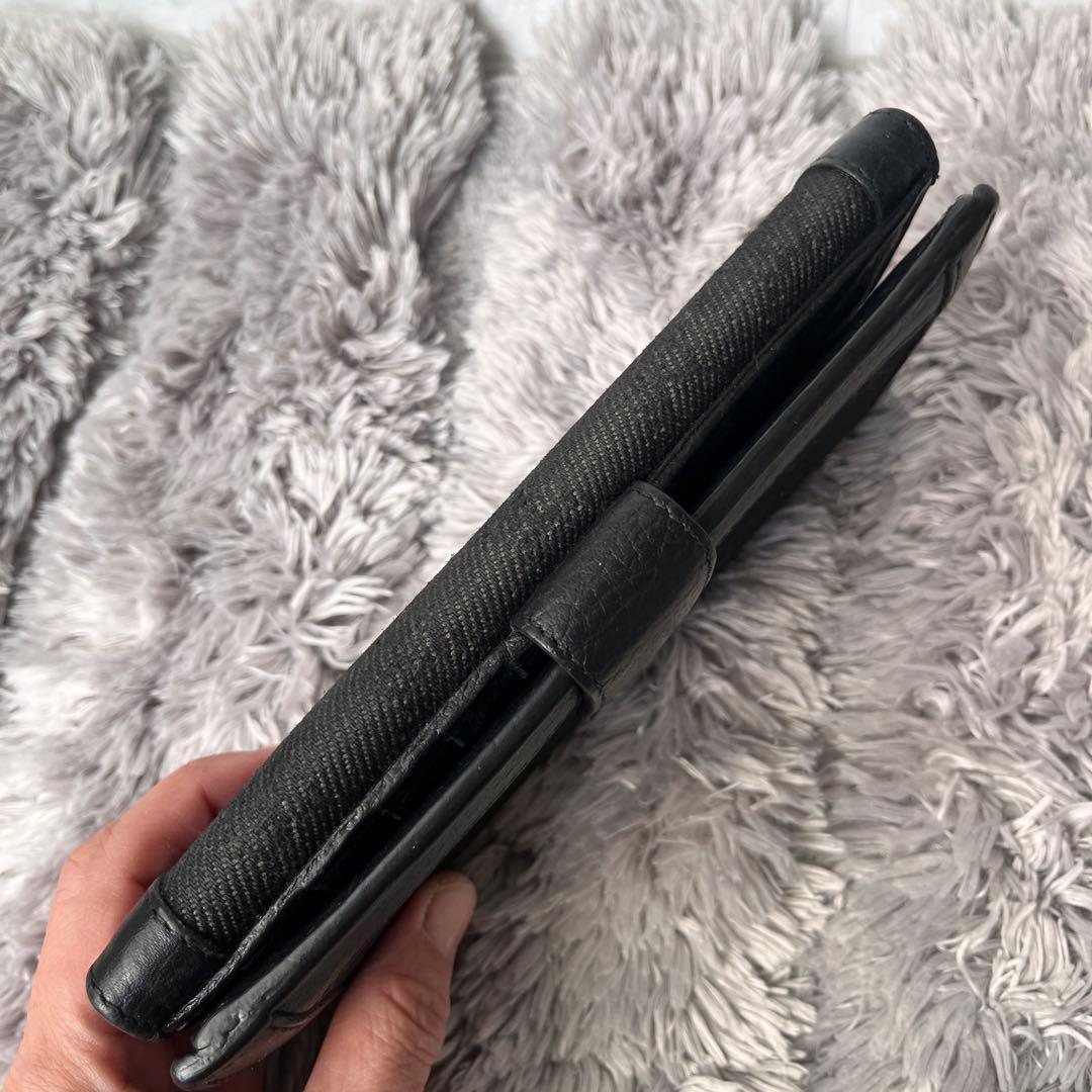 GUCCI✨GGキャンバス シルバーロゴ　Wホック ブラック　シボレザー　長財布