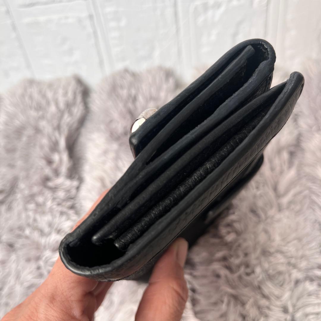 GUCCI✨GGキャンバス シルバーロゴ　Wホック ブラック　シボレザー　長財布