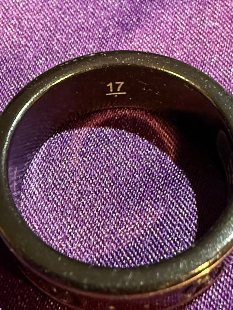 GUCCI グッチアイコンリング　ブラック　AU750刻印　17号