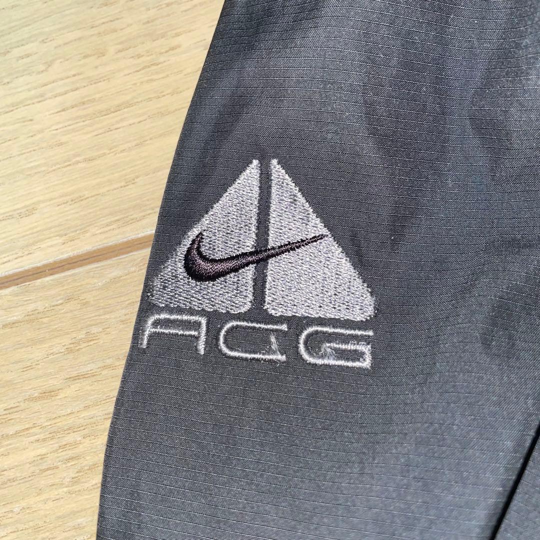 レア90s NIKE ACG ナイロンジャケット 無地 機能性 パッカブル 短丈