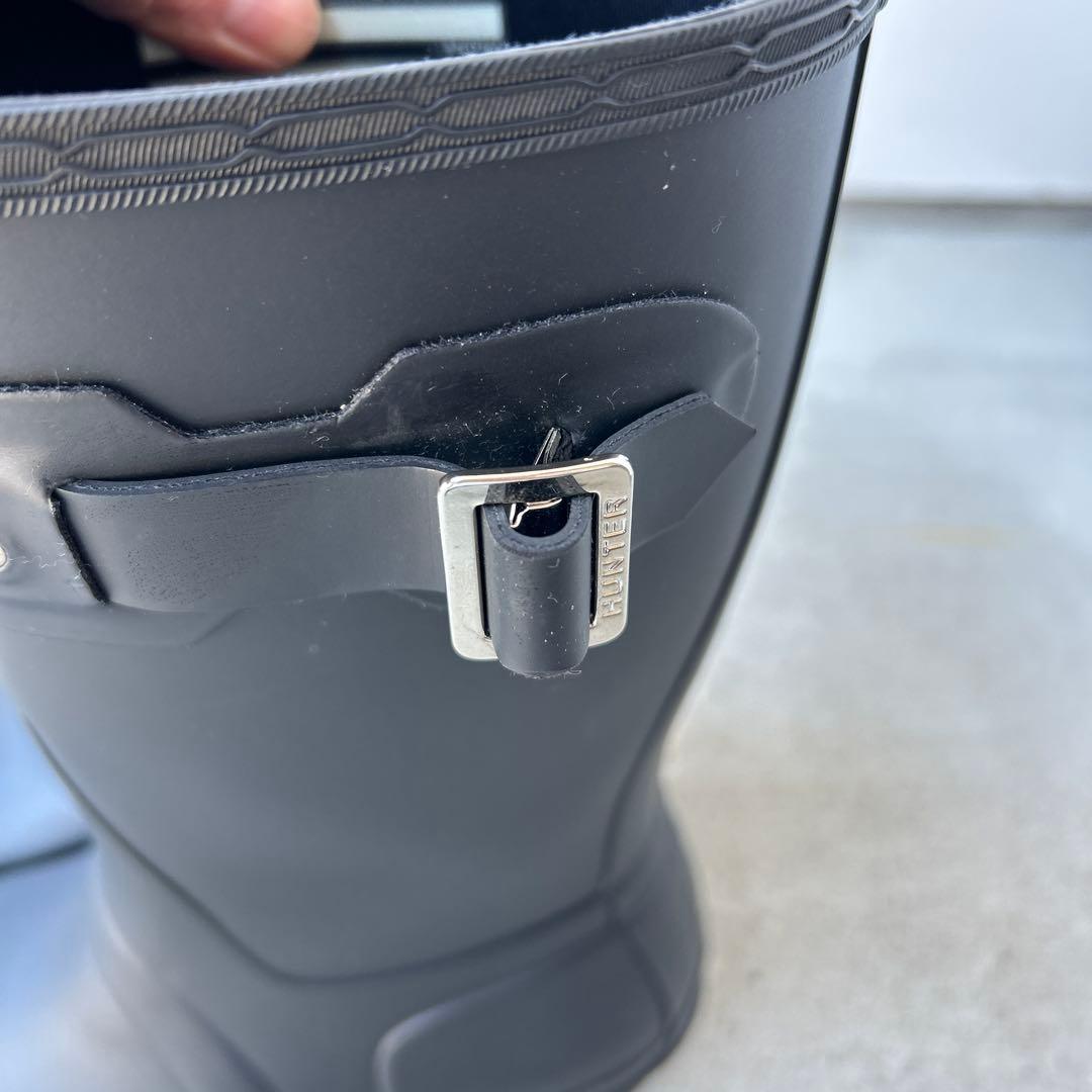 HUNTER(ハンター) レインブーツ ミドル25.0㎝、ブラック、黒