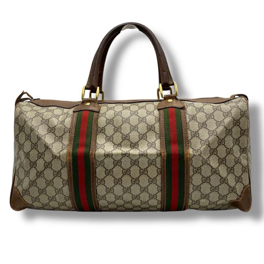 良品 GUCCI OLD シェリーライン ビンテージ ボストンバッグ バッグ