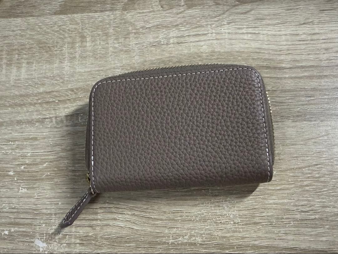 ボナベンチュラキーケース シュリンクレザー エトープ×イエロー