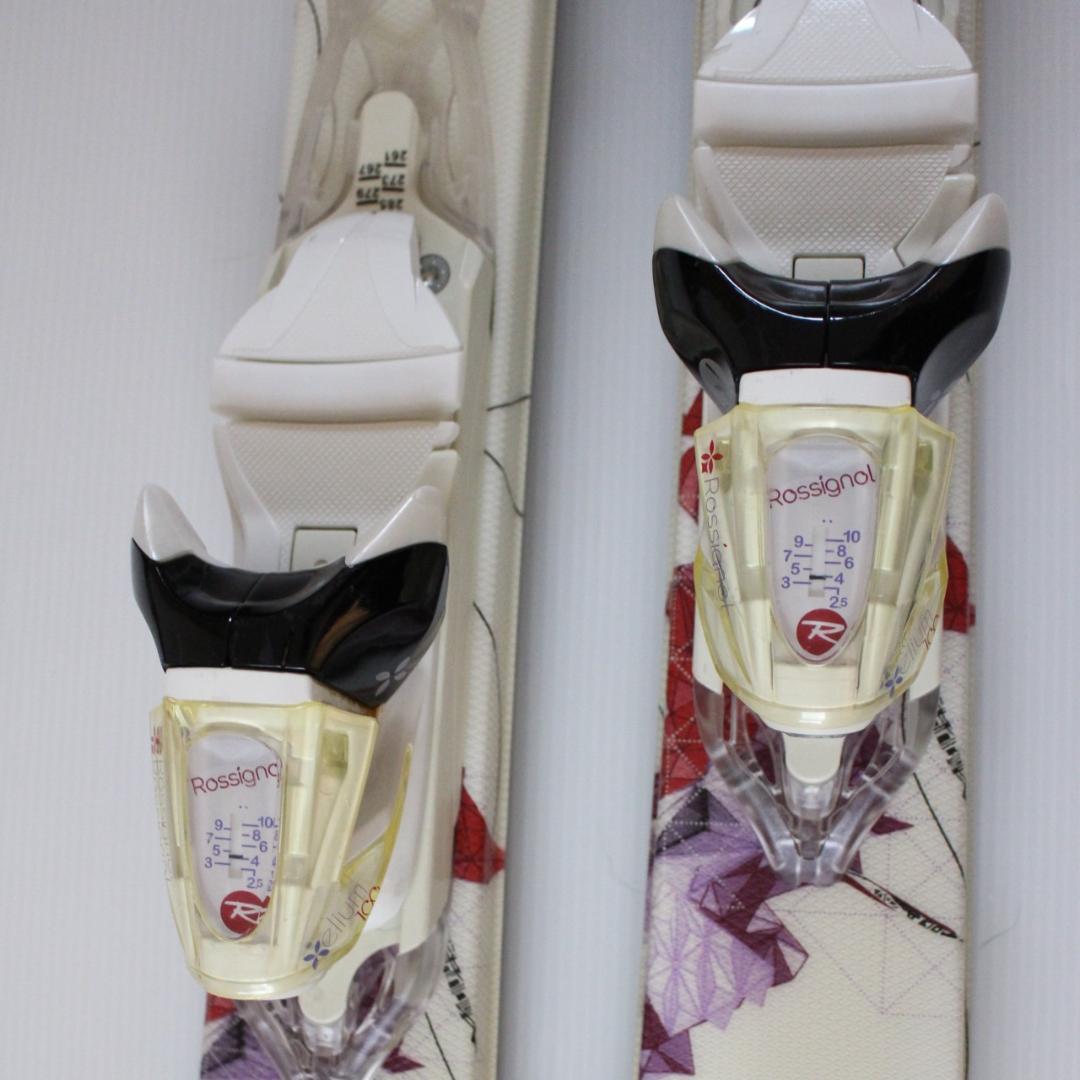 Rossignol★レディーススキー板&ストックセット ホワイト 長さ140cm