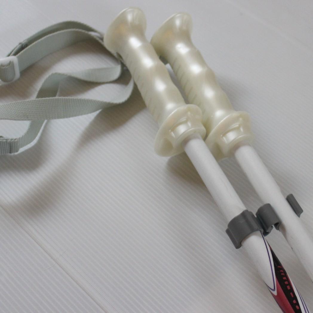 Rossignol★レディーススキー板&ストックセット ホワイト 長さ140cm