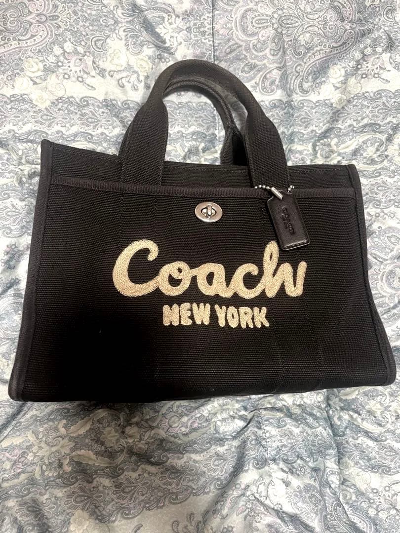 COACHコーチ　カーゴトートバッグ　キャンバス CP164　ブラック