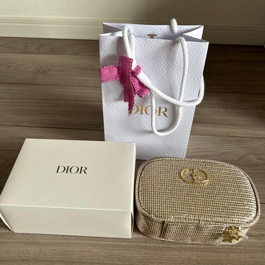 ディオール2025 クリスマスコフレ　ノベルティポーチ　ミニ香水×2/ルージュ