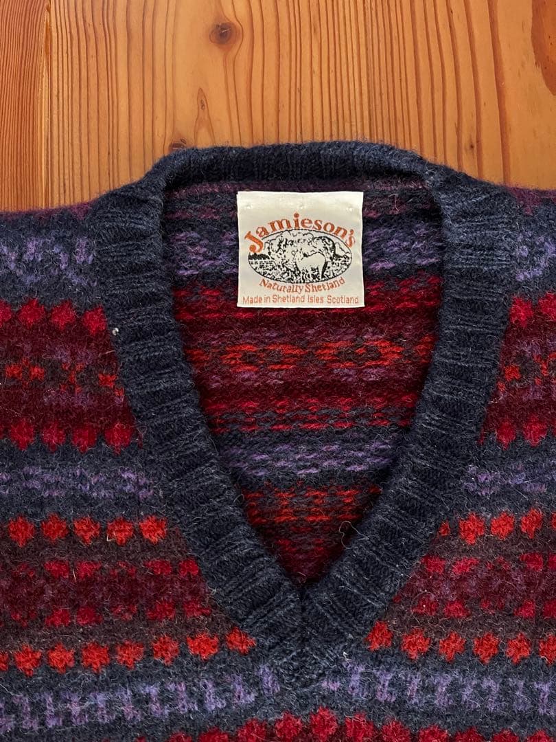 Jamieson's ジャミーソンズフェアアイルニットベスト　英国製