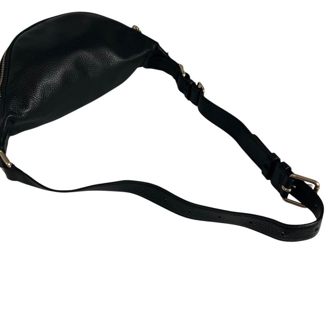 極美品✨ コーチ ボディバッグ 2way レザー ストーン 黒 海外限定 レア