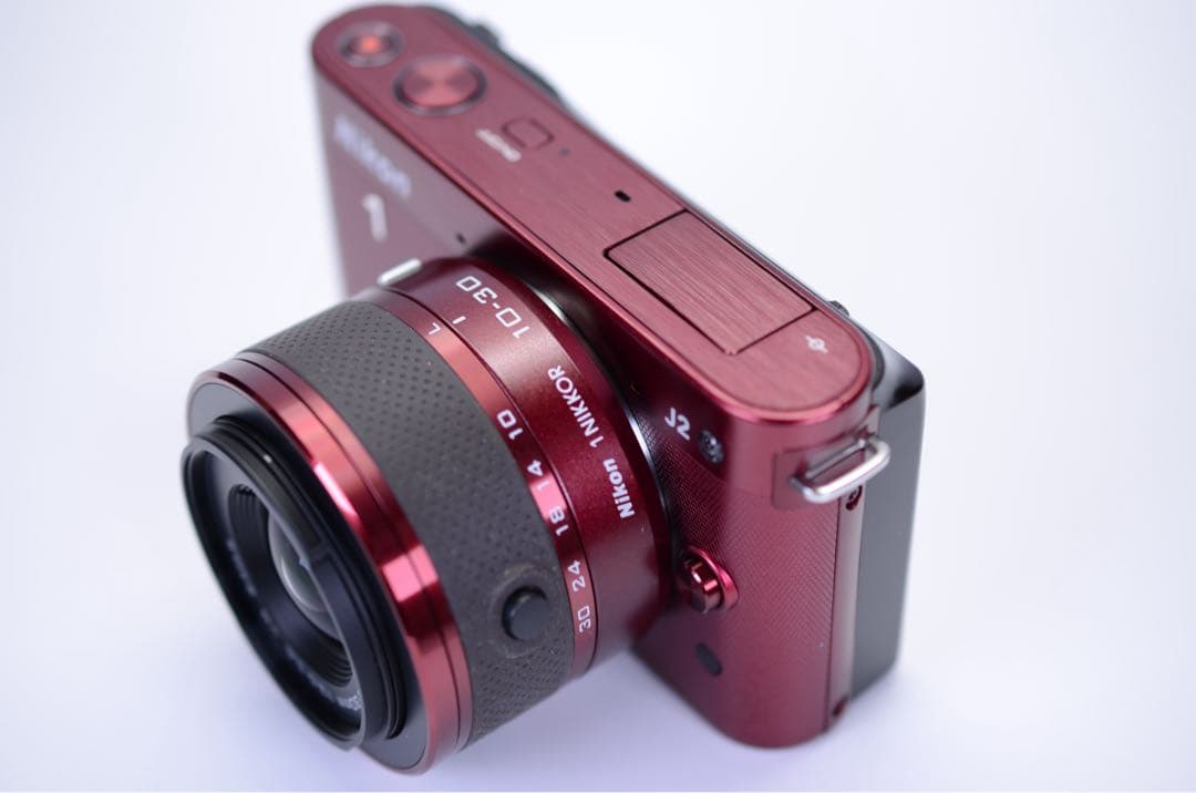 【美品】Nikon 1 J2 ダブルズームキット ワインレッド｜S数494回