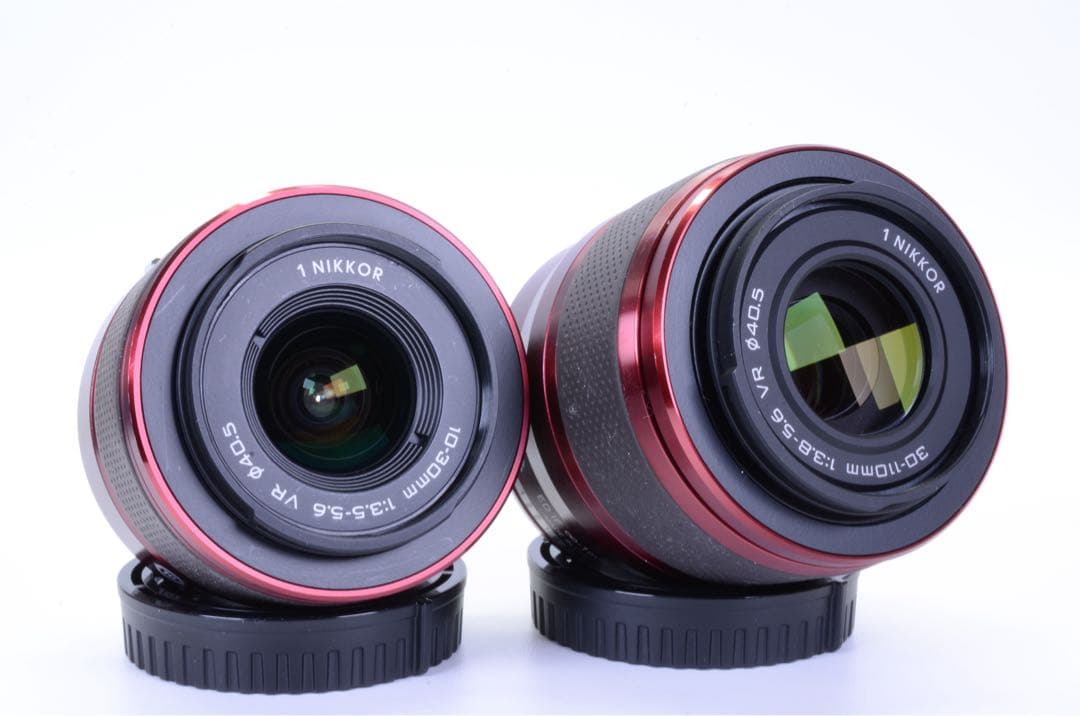 【美品】Nikon 1 J2 ダブルズームキット ワインレッド｜S数494回