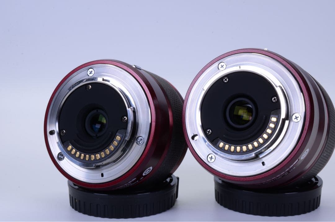 【美品】Nikon 1 J2 ダブルズームキット ワインレッド｜S数494回