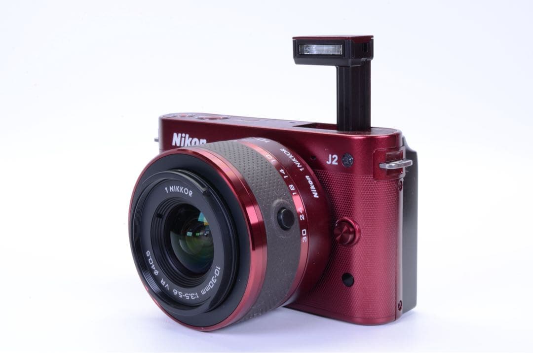 【美品】Nikon 1 J2 ダブルズームキット ワインレッド｜S数494回