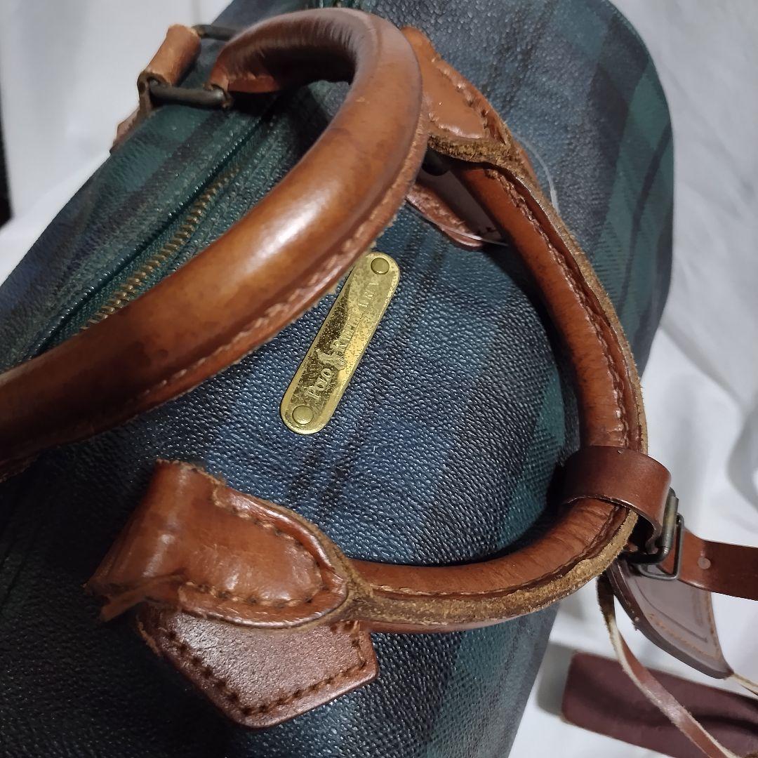 ラルフローレン　チェック柄ボストンバッグ　ハンドバッグ　RALPH LAUREN