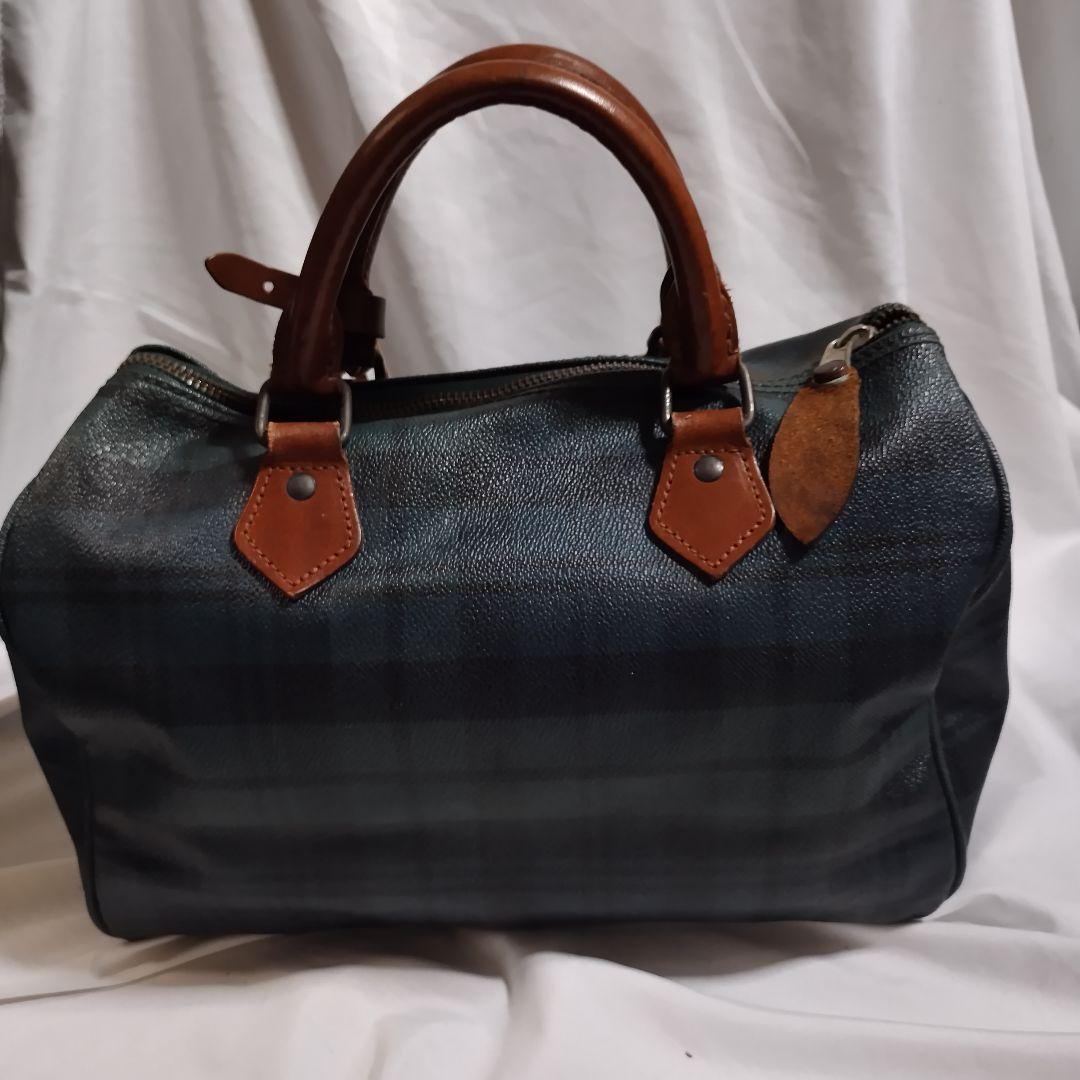 ラルフローレン　チェック柄ボストンバッグ　ハンドバッグ　RALPH LAUREN