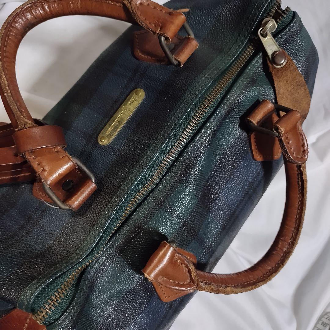 ラルフローレン　チェック柄ボストンバッグ　ハンドバッグ　RALPH LAUREN