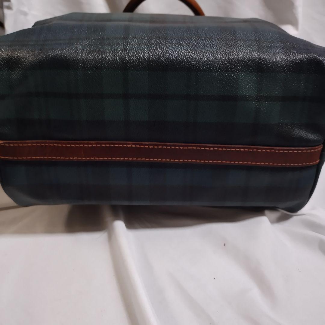 ラルフローレン　チェック柄ボストンバッグ　ハンドバッグ　RALPH LAUREN