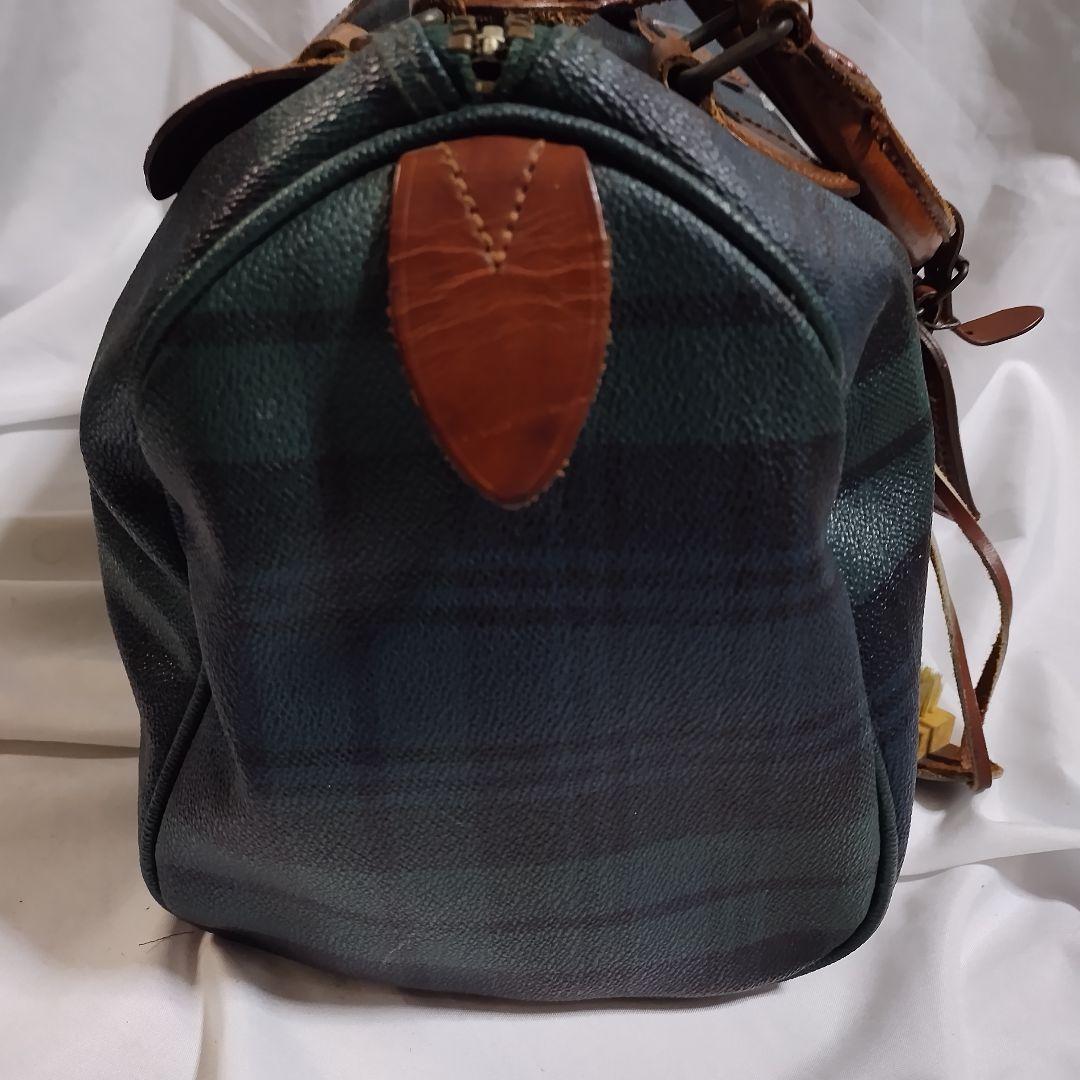 ラルフローレン　チェック柄ボストンバッグ　ハンドバッグ　RALPH LAUREN