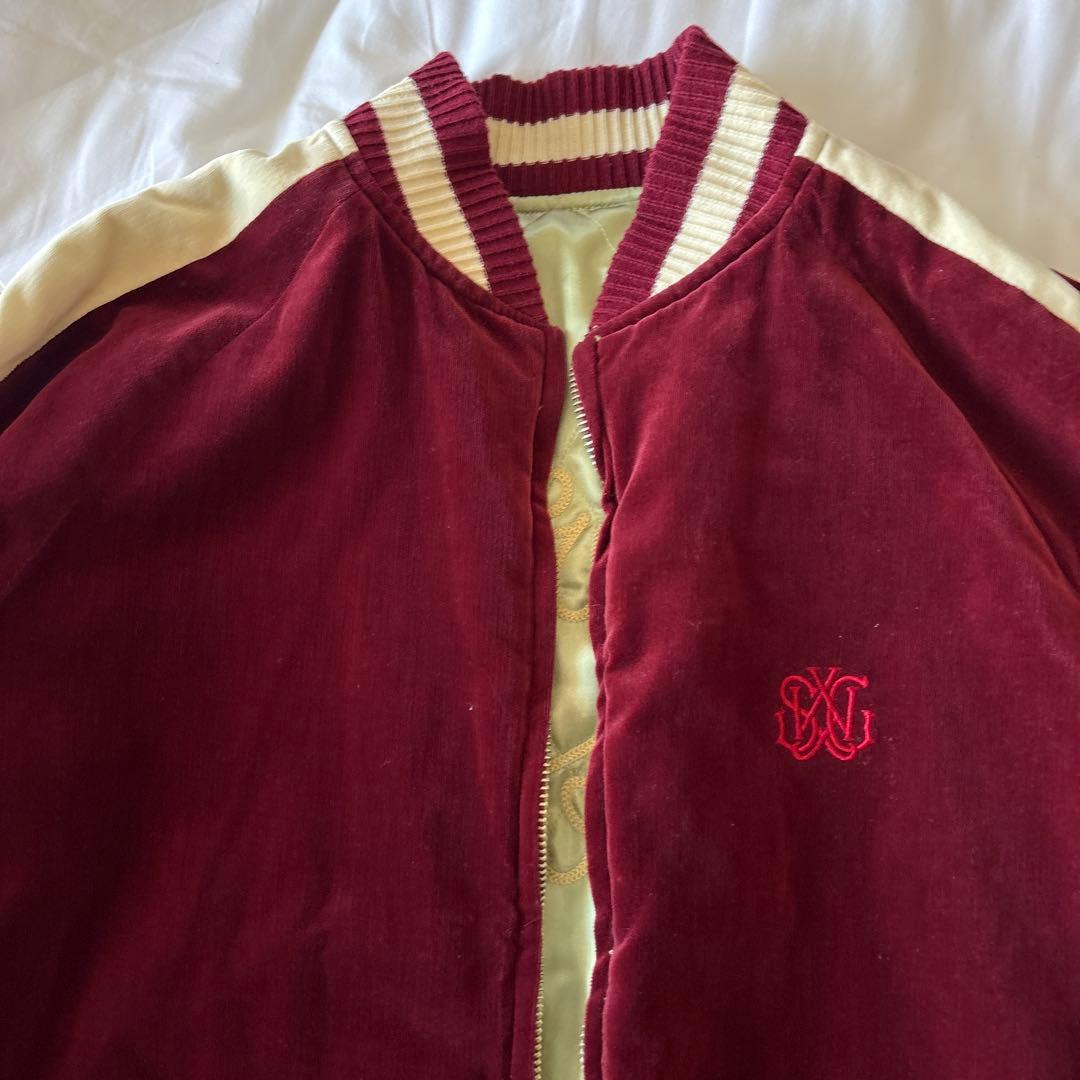 SWAGGER スワッガー サテン 別珍 ベロア リバーシブル スカジャン 刺繍