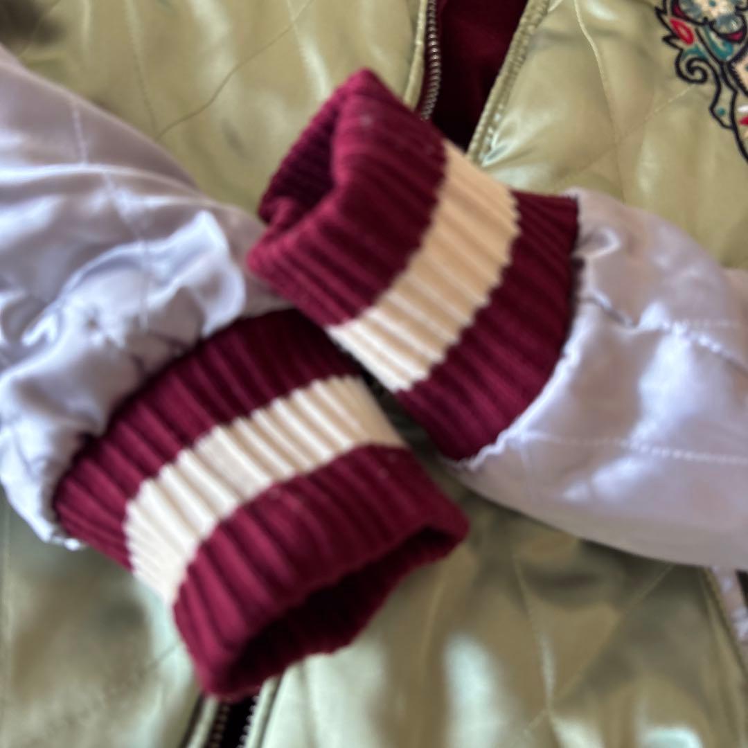 SWAGGER スワッガー サテン 別珍 ベロア リバーシブル スカジャン 刺繍