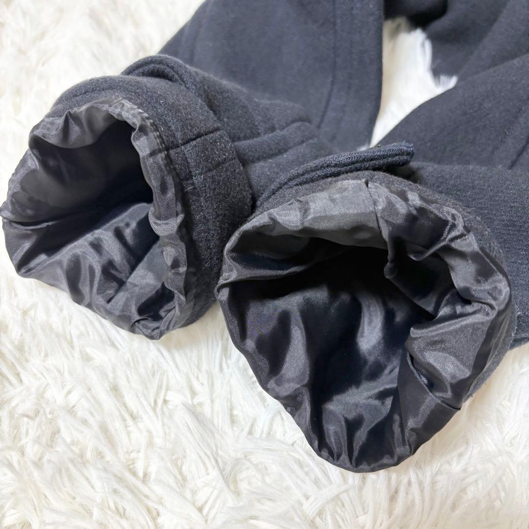 マッキントッシュフィロソフィー ハウスチェック裏地 ロングダッフルコートネイビー