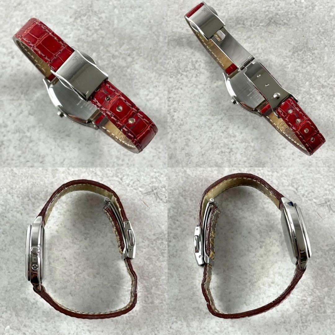 箱付き✨ SEIKO LUKIA クロコダイルレザー 時計 ソーラー 赤 レッド