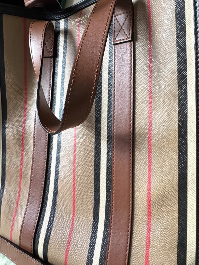 BURBERRY ストライプ トートバッグ