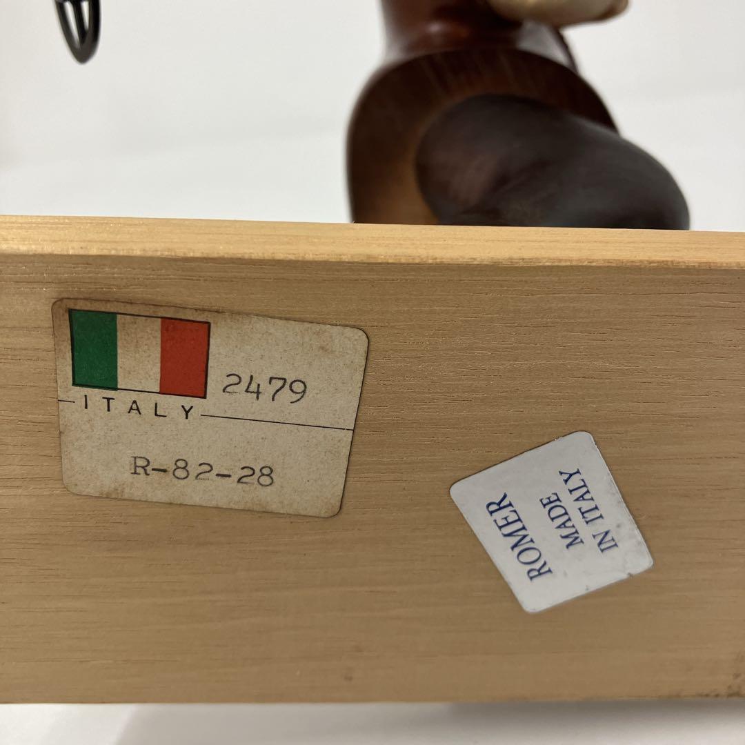 ROMER ロメール イタリア製木彫り人形 ヴィンテージインテリア スキー人形