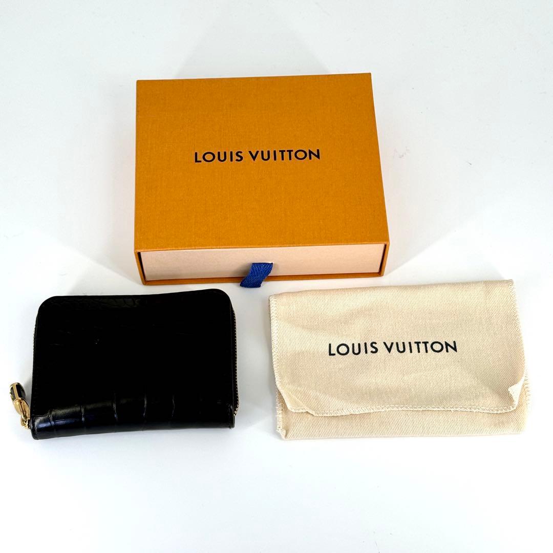 美品 ルイヴィトン クロコダイル ジッピーパース ブラック 激レア カデナ