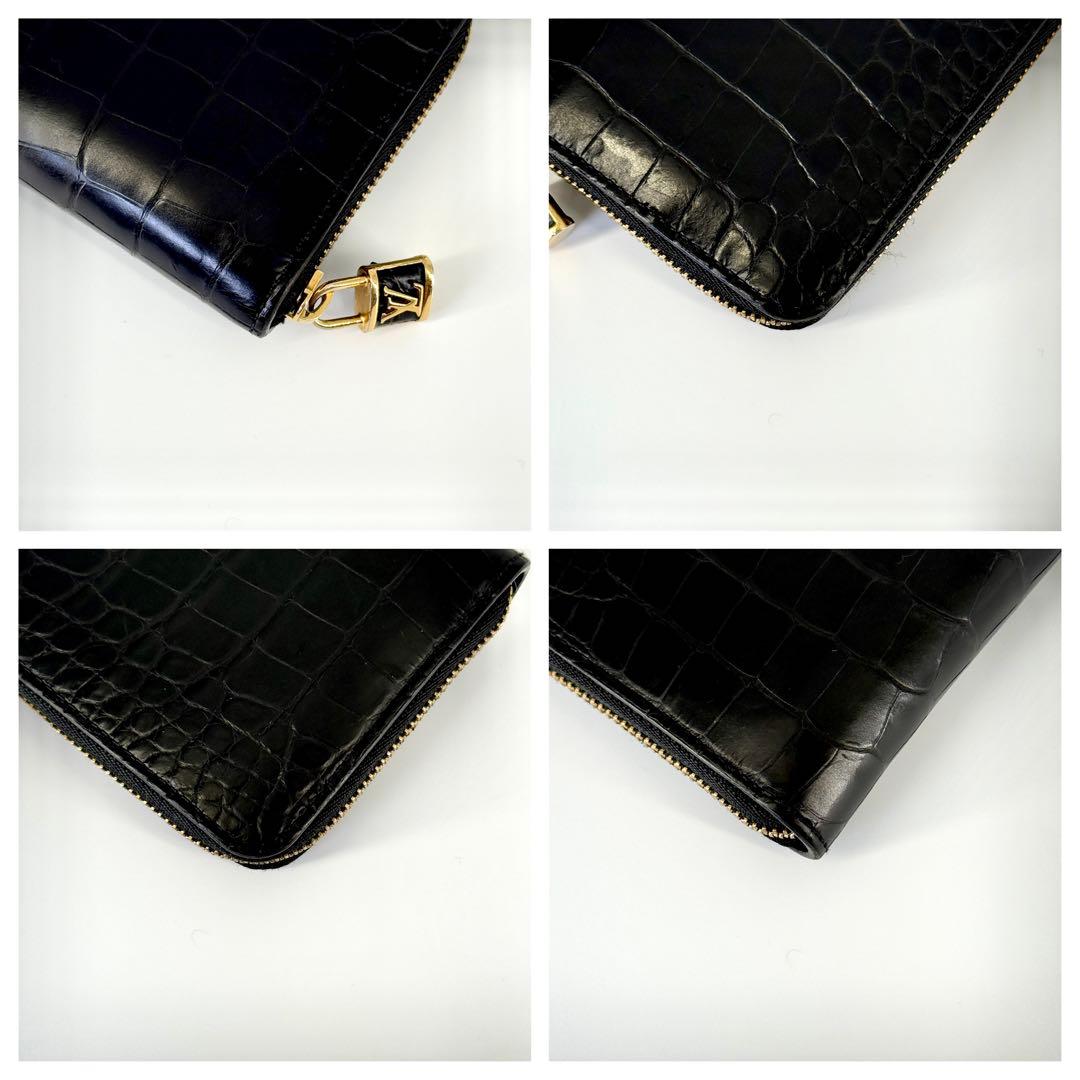 美品 ルイヴィトン クロコダイル ジッピーパース ブラック 激レア カデナ
