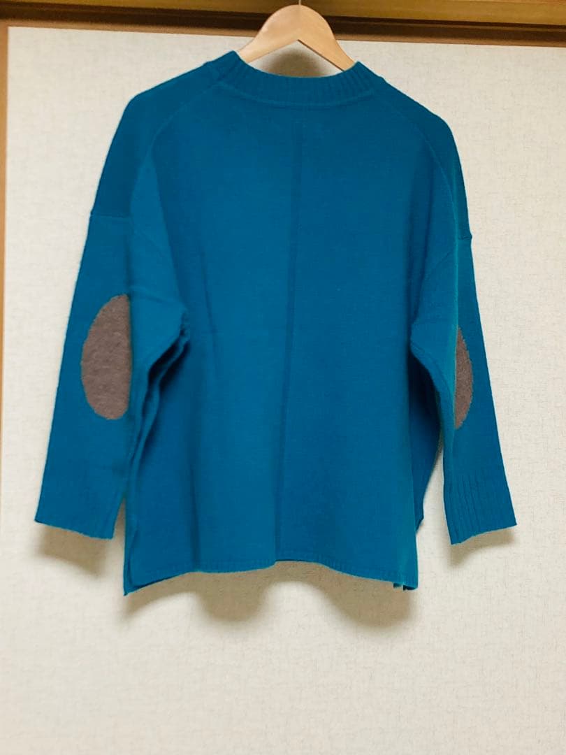 【まちゃ】ナチュラルランドリー　エルボーパッチ　ラフプルオーバー