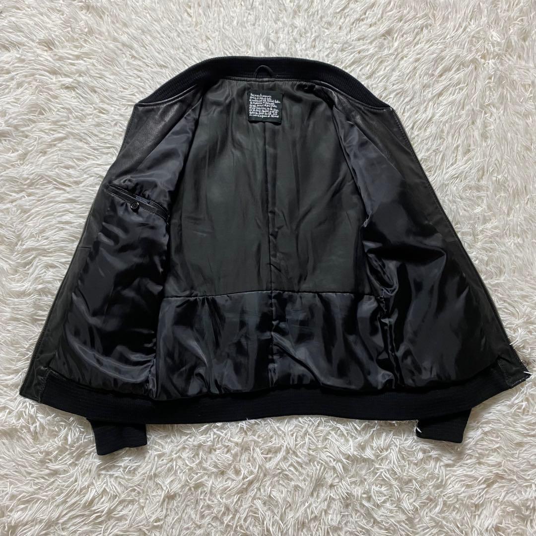 j92fr専用　美品　ナノユニバース　レザー　ブルゾン　本革　ゴートスキン