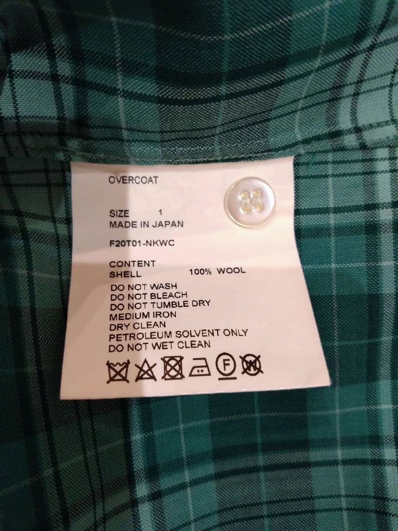 overcoat ウールシャツ　チェック　1