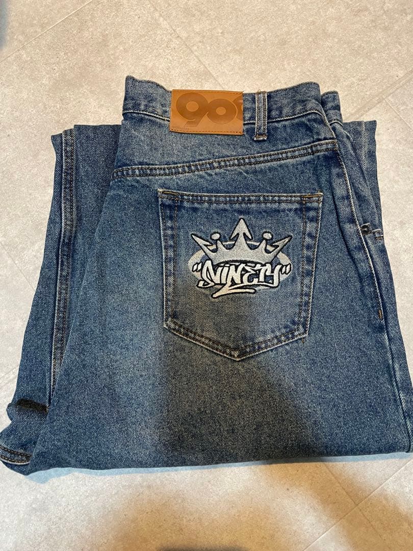 9090 king logo vintage denimデニム インディゴ