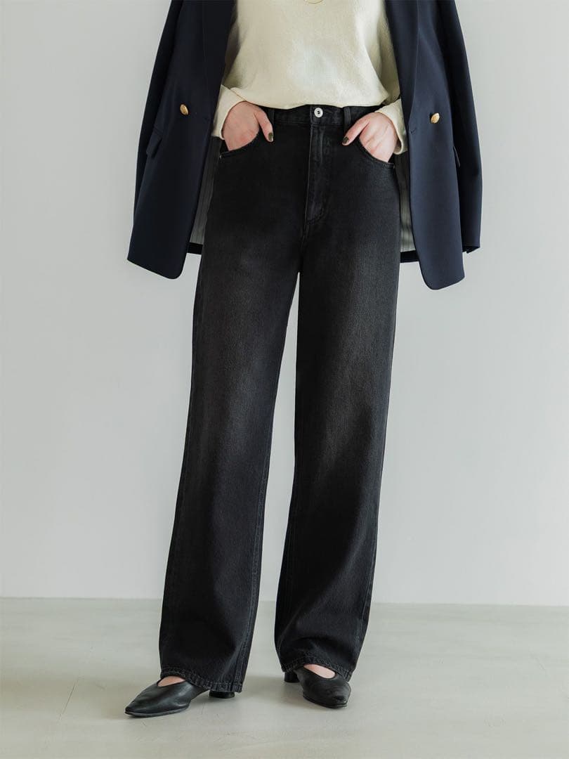 【りっく】crewre アジャスタブルIラインデニムパンツ サイズ2