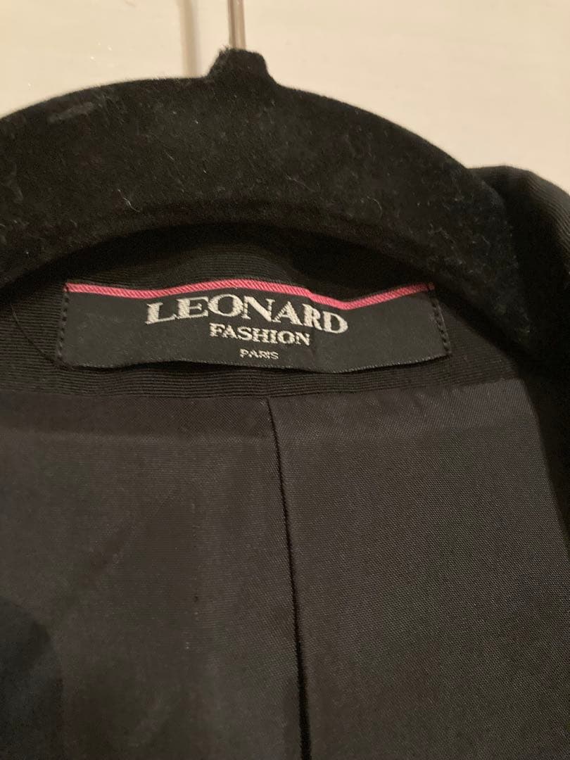 【10日まで値下】LEONARD黒ステッチジャケット✨美品✨大きめサイズ13AR