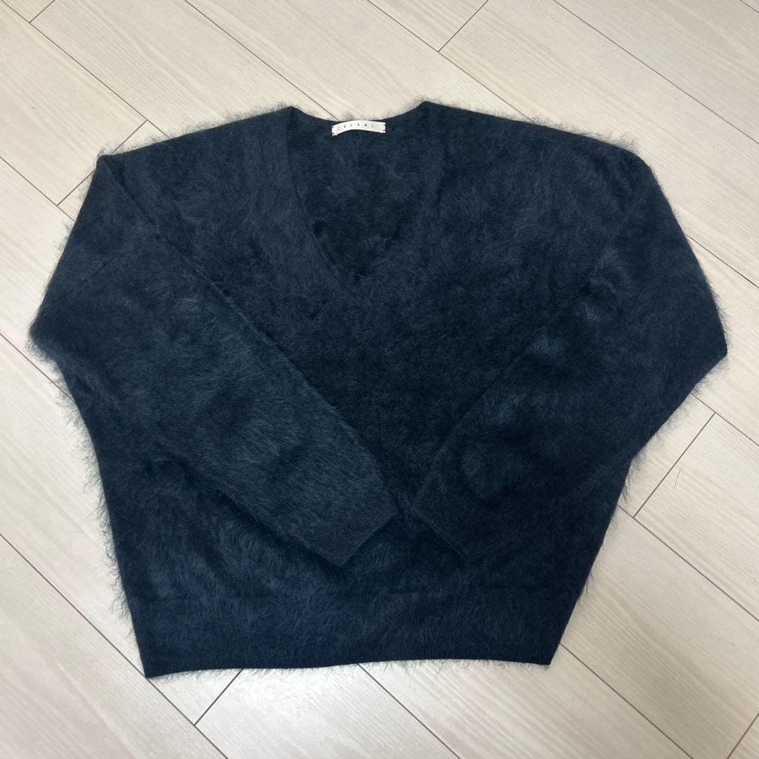 新品 ELENI/エルニ ファーカシミヤVネックニット noble