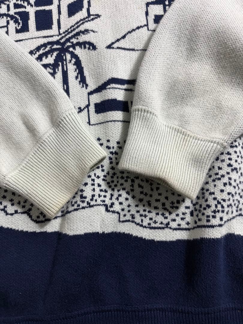 トップス crepuscule cotton knit sweater mint blue