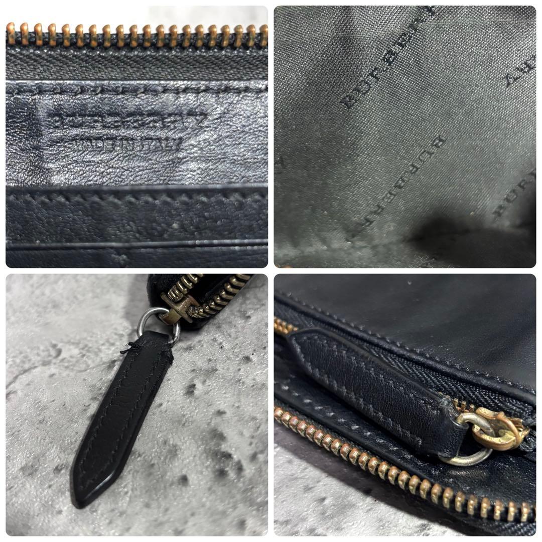【78.dks！】バーバリー BURBERRY 大容量長財布 レザー 黒