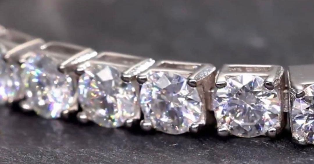 【話題沸騰】モアサナイト×S925 テニスチェーンブレスレット（3mm約5ct）