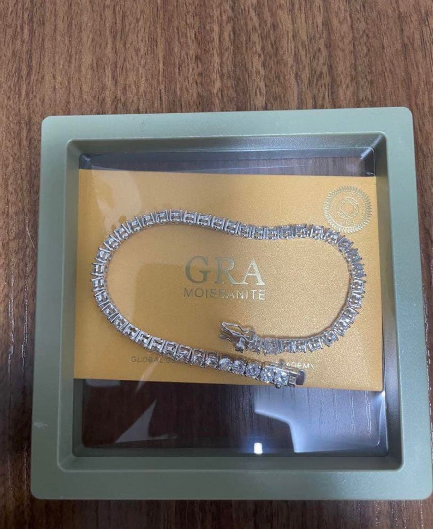 【話題沸騰】モアサナイト×S925 テニスチェーンブレスレット（3mm約5ct）